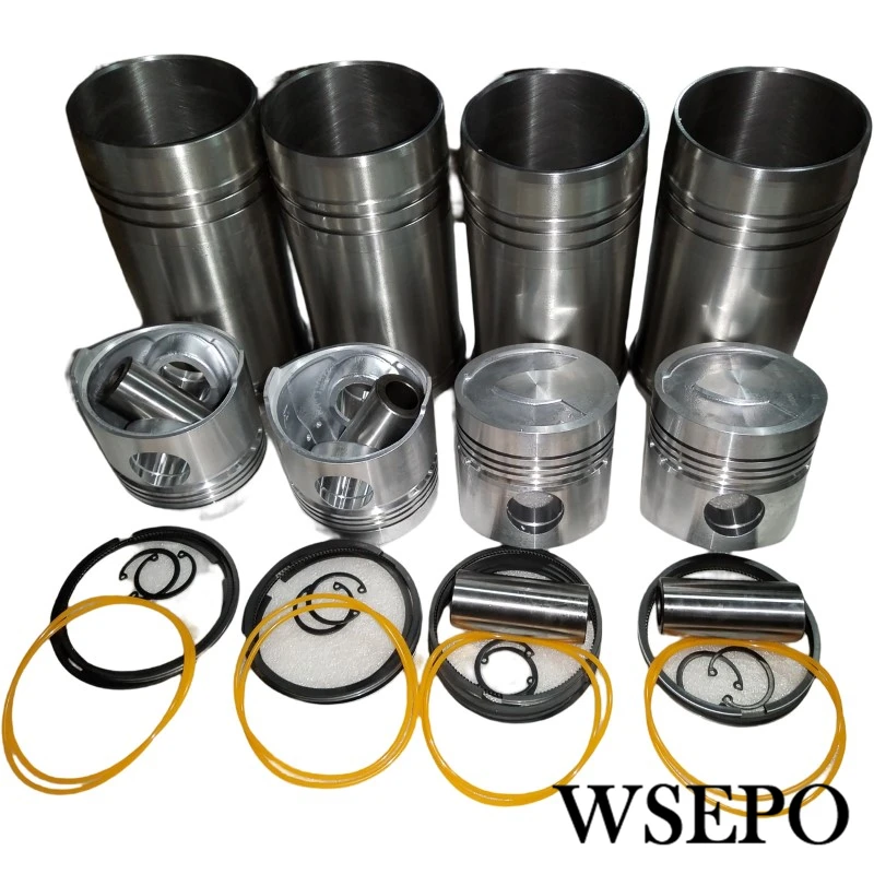 Cyl. Sleeve Liner Piston Kit (4 Cylinders Set) For Weichai K4100 K4102 K4100ZD Water Cool Diesel Engine 30KW Genset Parts