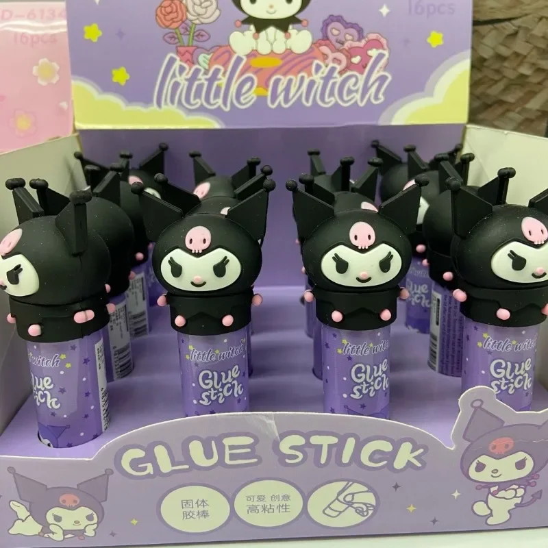 Sanrio Glue Stick Kawaii Kuromi My Melody Cinnamon Roll Cartoon Family High-Looking Student PVA Handmade DIY Glue Cartoon Cute