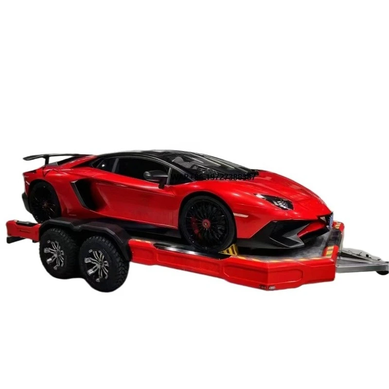 Car Hauler Sports Car Transporation Trailer Racing Bicycle Delivery SUV Pickup Carrier Flat Car Trailer