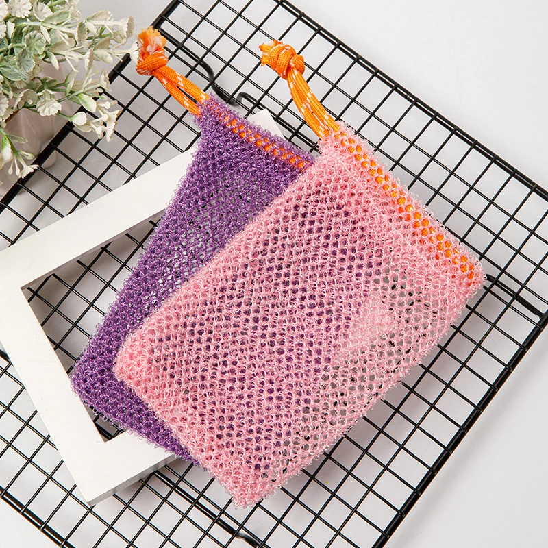 Sacos Exfoliating de nylon da malha do sabão, saco do protetor, malote, protetor, barra, abundante, bolha, espuma, malha, chuveiro, sabões, suporte, grosso