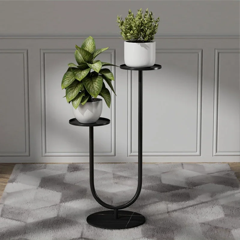 Household Wrought Iron Flowerpot Stand Balcony Multilayer Floor Stand for Flowers Modern Minimalist Flower Holder