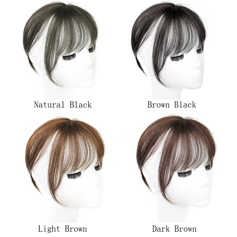 Fake Bangs 3D French Air Bangs Synthetic Hair Fringe Bangs Clip on Hair Extension Invisible Hair Bangs Wig Piece