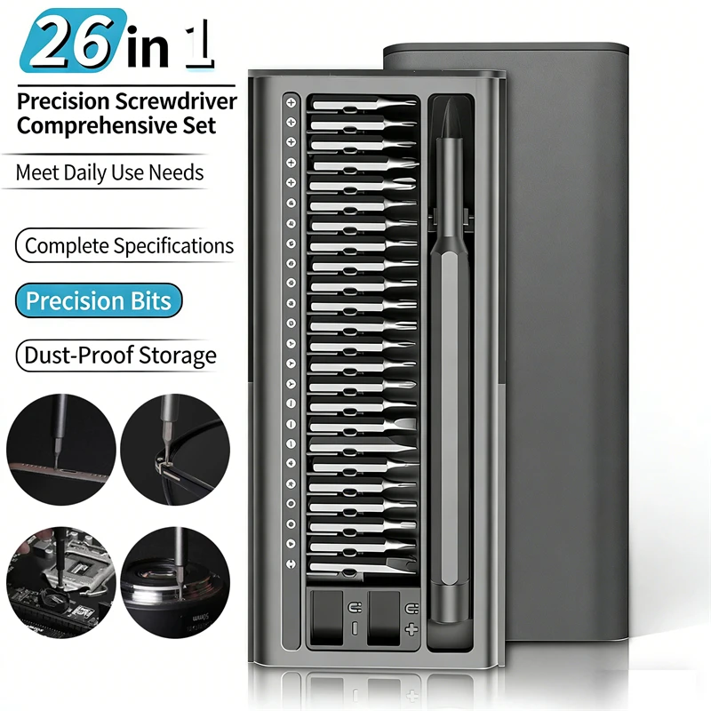 26-in-1 Small Precision Screwdriver Set Professional Magnetic Mini Repair Tool Kit For Phone Computer Watch Eyeglass Electronic