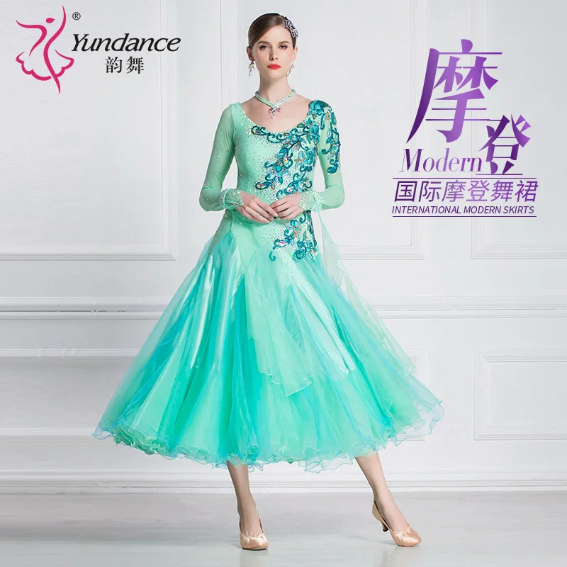 B-18398 カスタムハイエンドモダン社交ダンスドレスホット販売競技社交スムーズ衣装大人のための