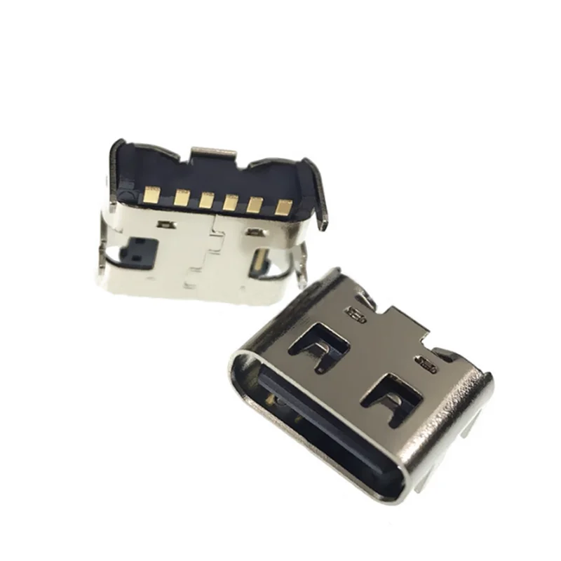 Factory direct sales TYPE-C-6PIN Fast charging chassis TYPE-C charging interface USB 3.1 high current chassis