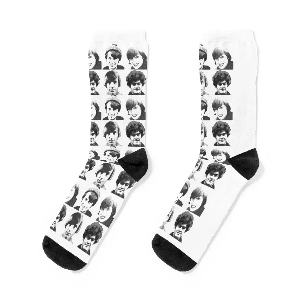 

Monkees Checkered (Black and White) Socks anti-slip man custom floor Girl'S Socks Men's