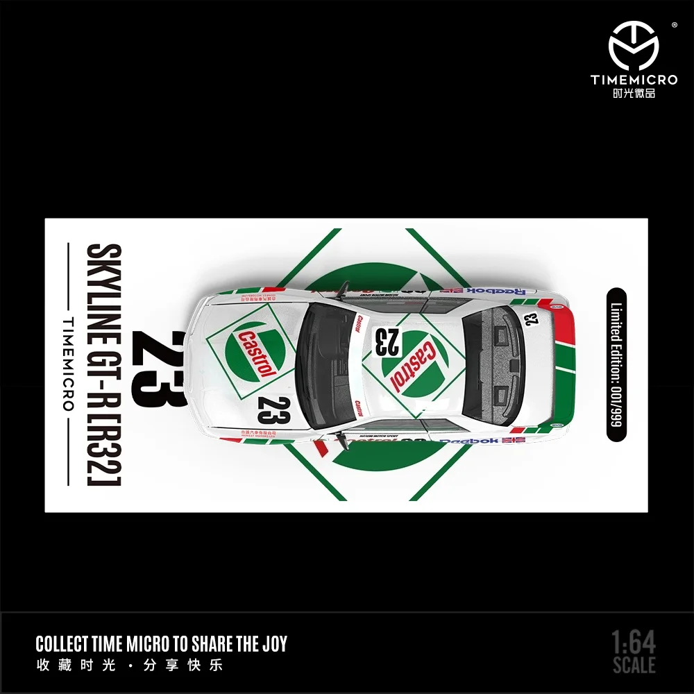 سيارة تايم مايكرو 1:64 جي تي آر آر32 كاسترول # 23/يونيسيا # نموذج معدني واحد