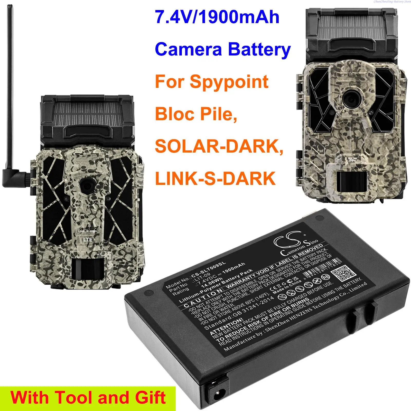 

Аккумулятор 1900 мАч LIT-09 для блока Spypoint, SOLAR-DARK, LINK-S-DARK