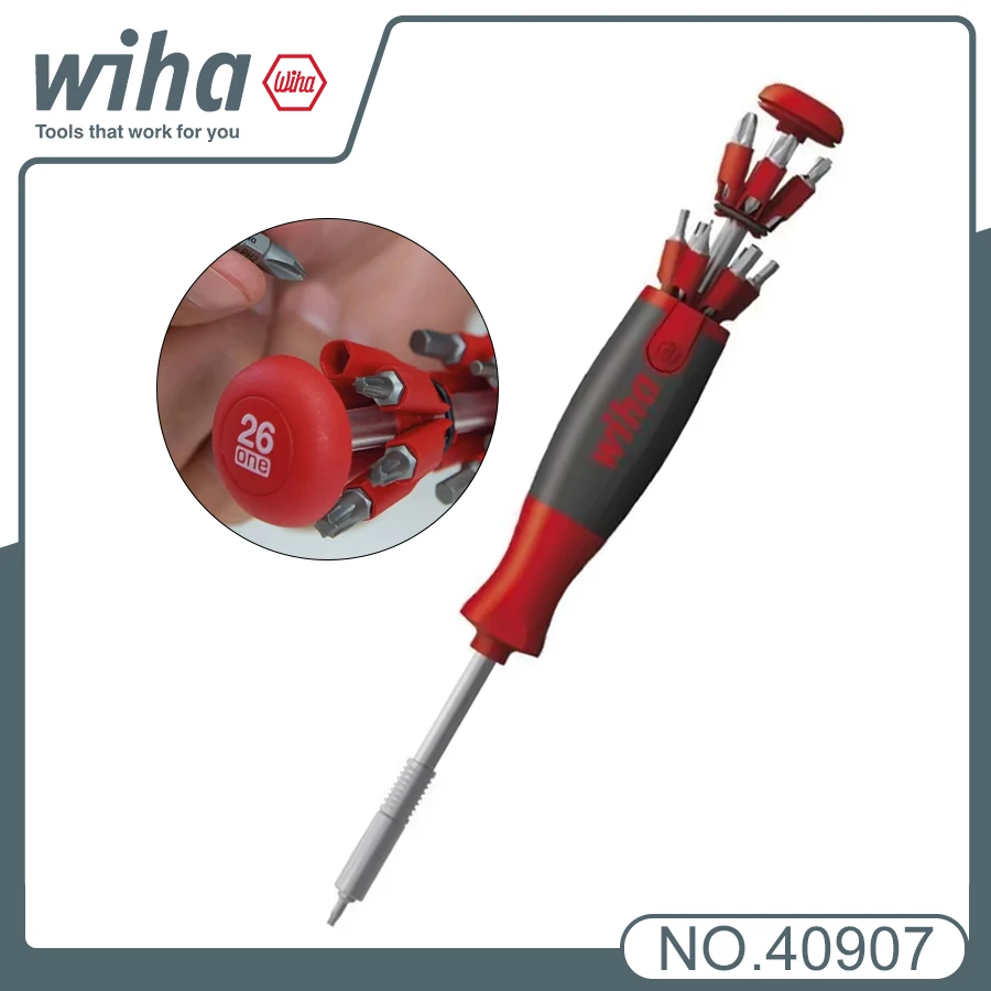 

Multi-functional WIHA 40907 26 in 1 Screwdriver Set with Magazine Bit Holder