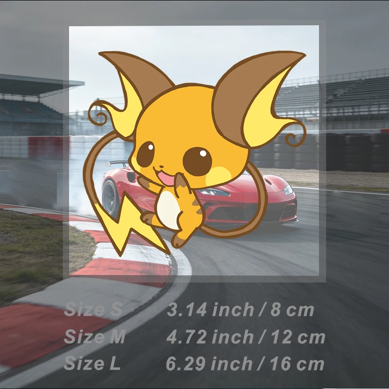Car Stickers Cute Cartoon Racer Vinyl Decal Waterproof Die Cut Long Lasting Scratch Resistant for Race Track Vehicle Auto Decor