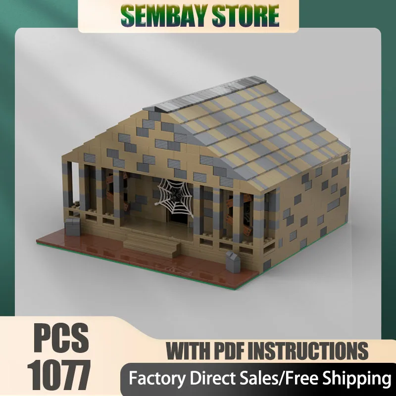 Moc tijolos de construção modulares halloween especial: casa assombrada modelo tecnologia blocos natal diy brinquedo construção presentes