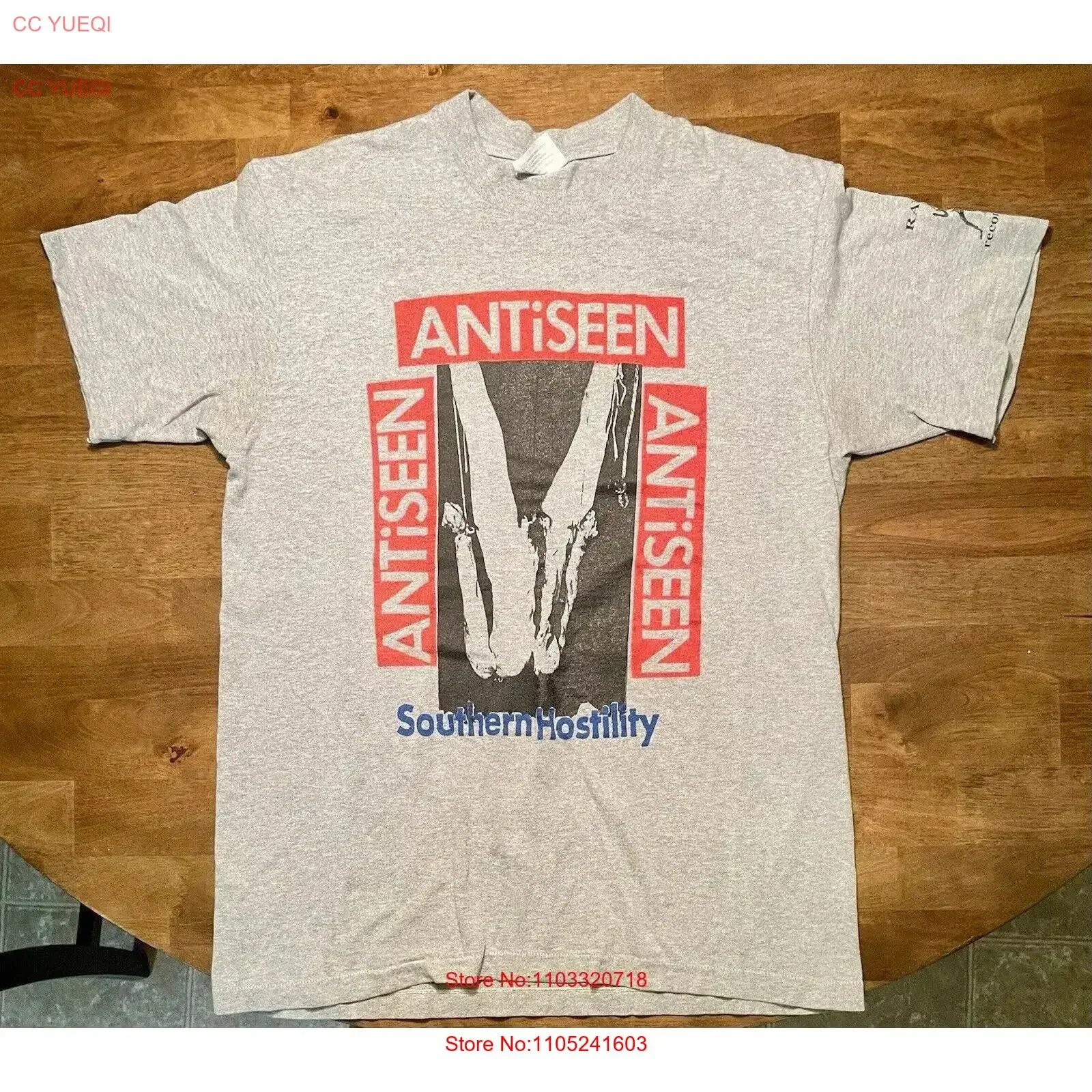 Antiseen Vintage Men s Large T Shirt Two Sided vintage Washed streetwear graphic Breathable Soft Stretched homme fashion