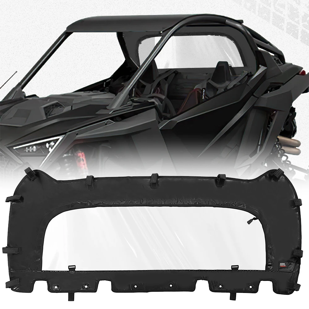 

KEMIMOTO UTV Rear Soft Clear Windshield Compatible with Polaris RZR PRO R/ RZR PRO R4 2022-2024 PVC Waterproof Rear Windshield