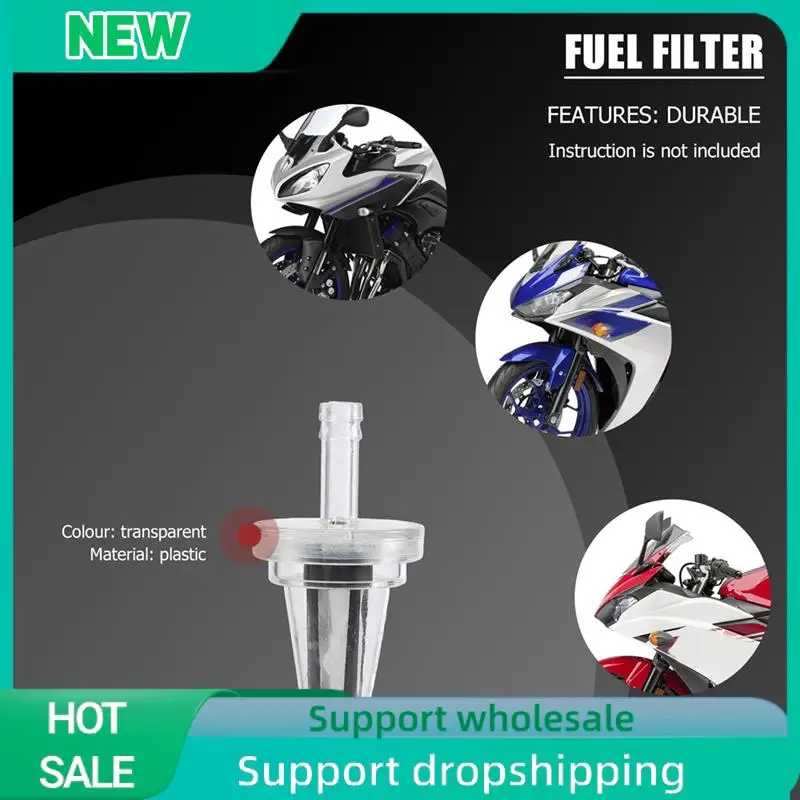 

A04E-10Pcs Universal Motorcycle Right Angle Inline Fuel Filter 1/4 Inch 6Mm Hose Lines For KAWASAKI Yamaha