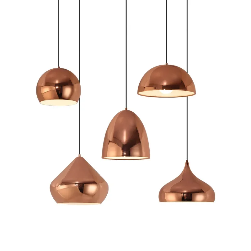 

Nordic simple chandelier rose gold, light luxury bar cafe candle milk tea shop, western restaurant single bar counter