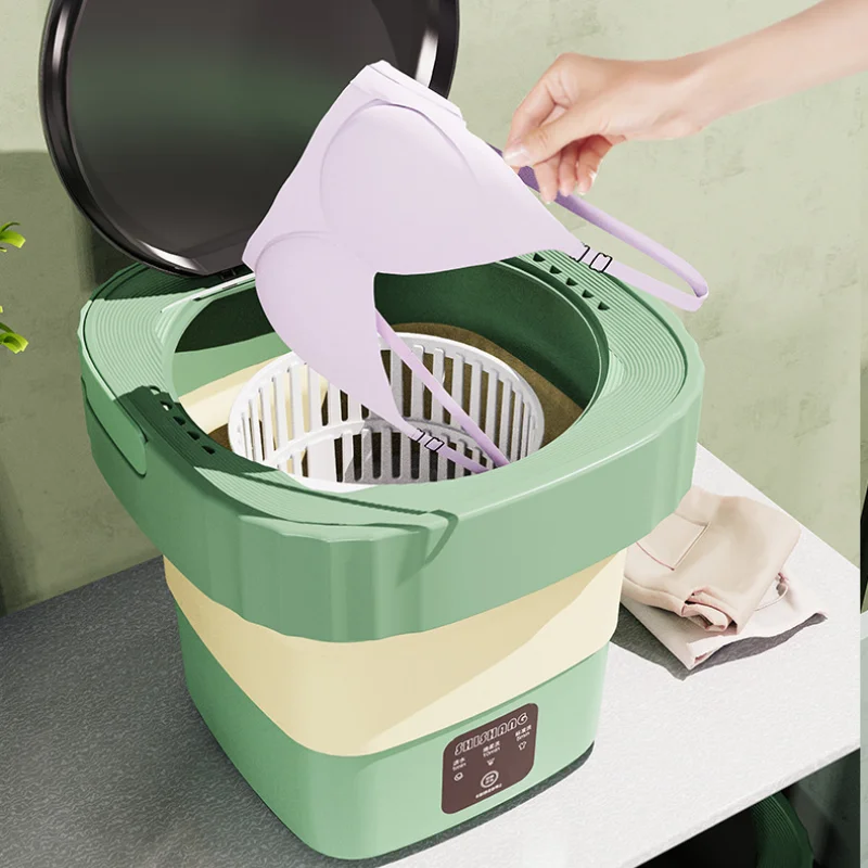 New Mini Folding Washing Machine Portable Student Dormitory Small Socks Underwear Washing Machine For Travel Camping