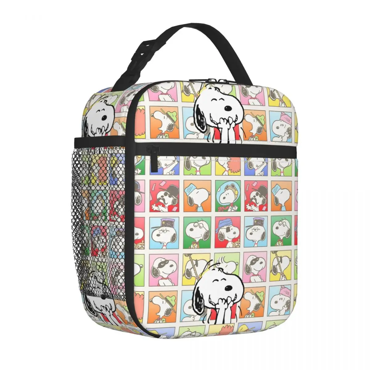 

Colorful Snoopy Collage Insulated Lunch Bags Leakproof Cartoon Reusable Cooler Bag Lunch Box Tote School Picnic Girl Boy