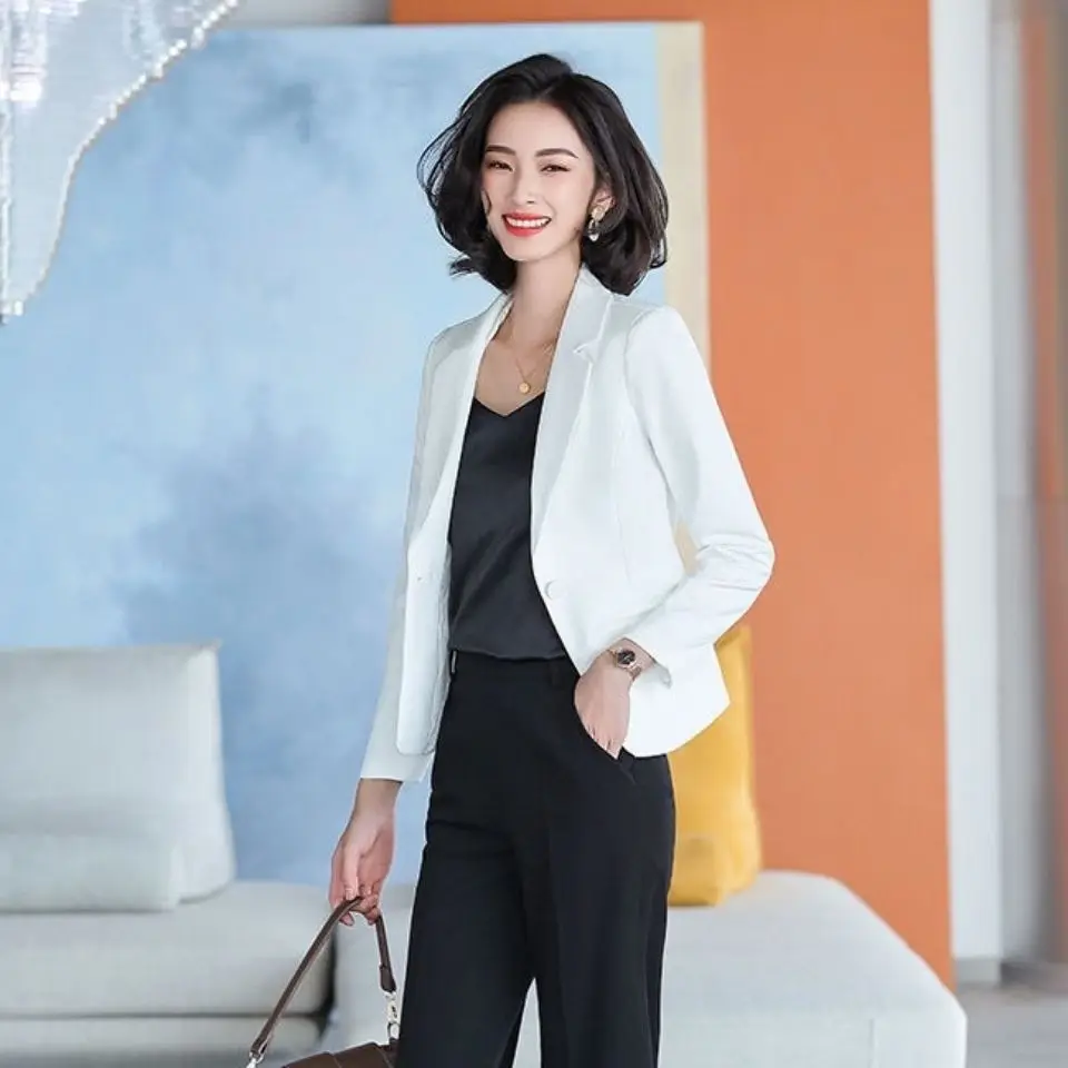 Black Short Latest Fashion Jacket Woman Spring Women\'s Blazer Suits Tailoring Clothing Blazers Trend Casual Coat High Quality