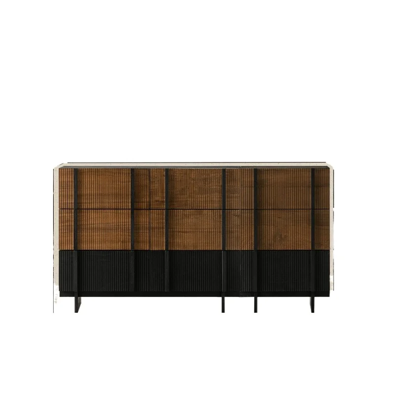 

CX solid wood living room sofa edge, bedroom bedside locker, entrance teak six-chest cabinet
