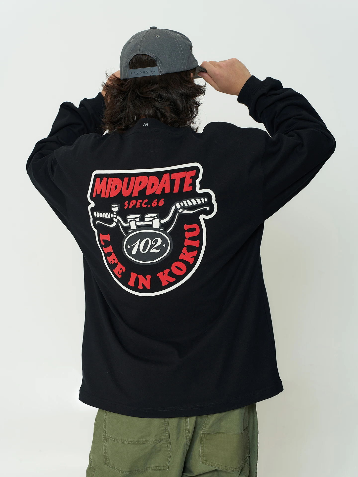 

Мужская дышащая хлопковая футболка с длинным рукавом и круглым вырезом, с принтом в стиле ретро-мотоциклов, повседневная, модная, осенняя