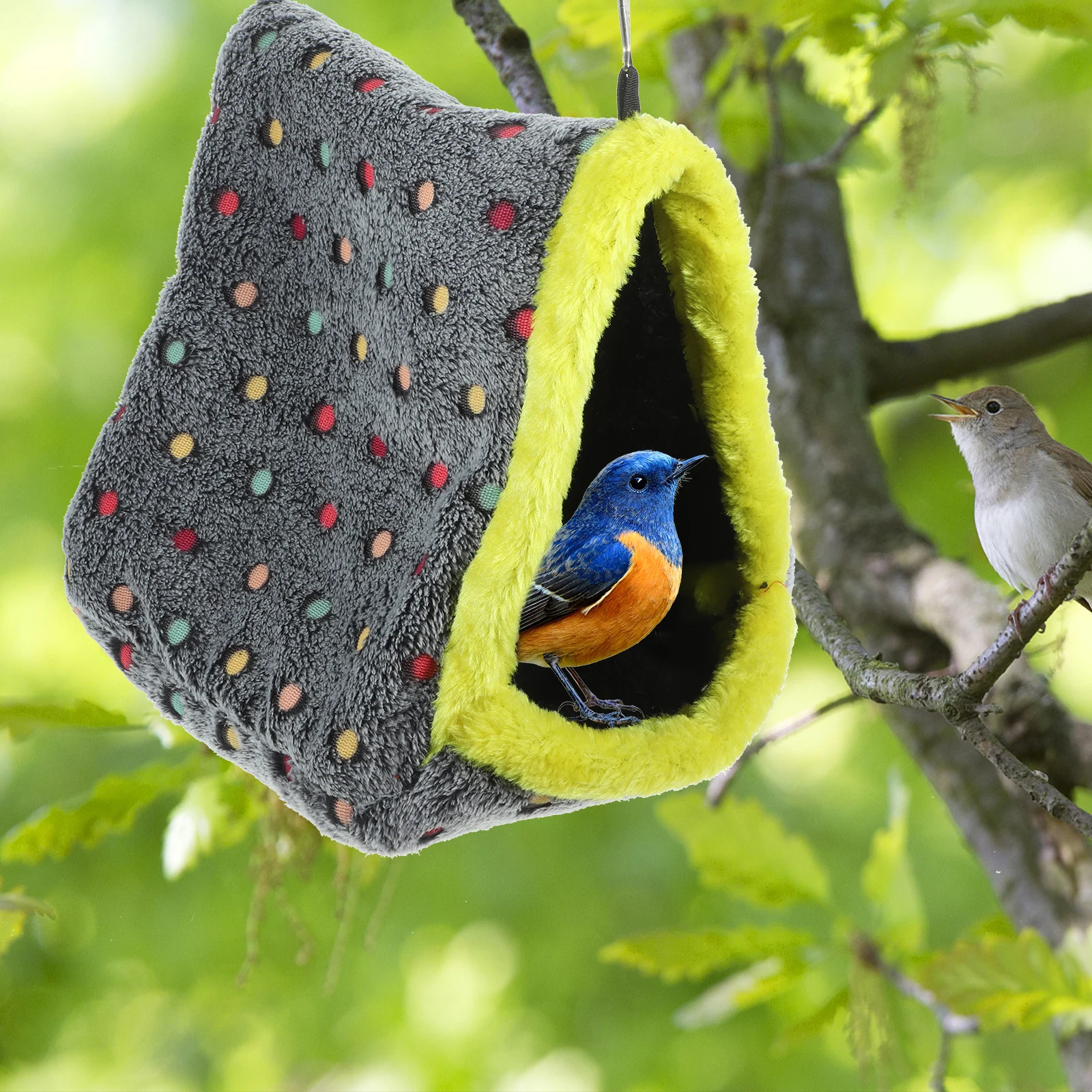 

Hanging Bed Hammock Parrot Nest House Suspended Pet Bird Cage Winter Warm Bedding Large Parakeet Macaw Nesting Cloth