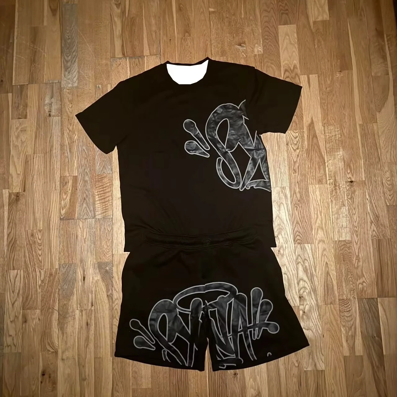 

New Men's Summer Two-Piece Set Men's T-Shirt Top Shorts Set Men's Round Neck 3D T-Shirt Loose Casual