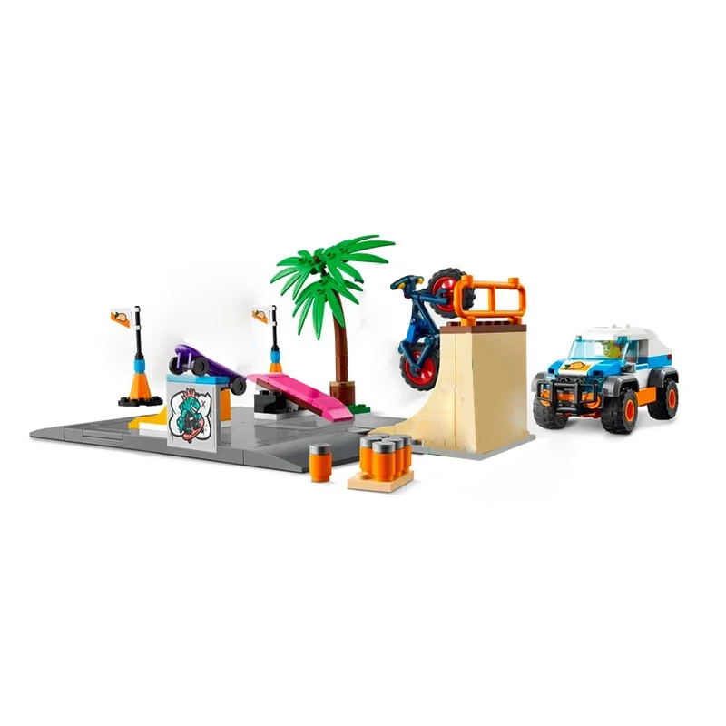 Building Blocks Toy Set para Crianças, City Street View Série, Skate Park, Road Scene, Desktop Decoration, Presentes