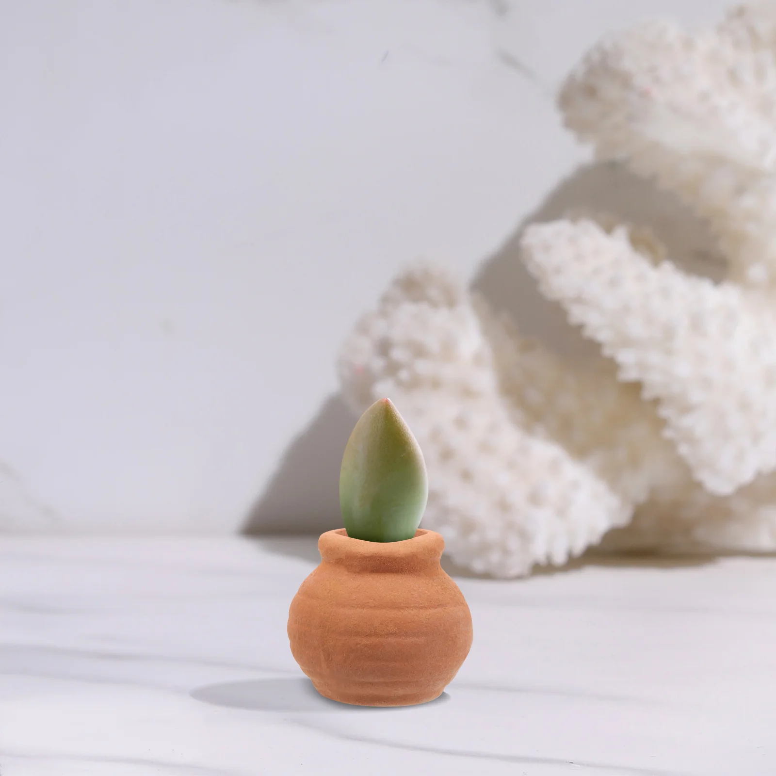 

8 PCS Clay Flower Pots Thumb Succulent Flowerpot Desktop Miniature Pottery Planter Pocket Dollhouse