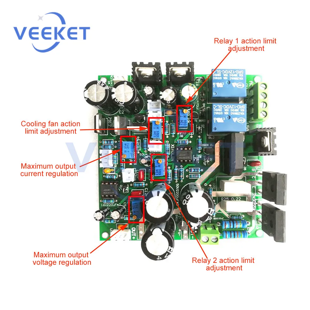 Voltage Regulator Constant Current Power Supply Board DIY Electronic Kits 0-30V Adjustable Power Supply For Learning Experiment