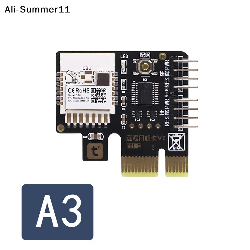 【Av1】【1Y】CCA4-A3 Tuya Wifi PC Power Switch Desktop Computer Remote Boot Startup Card Telecommuting PICE MINI Card