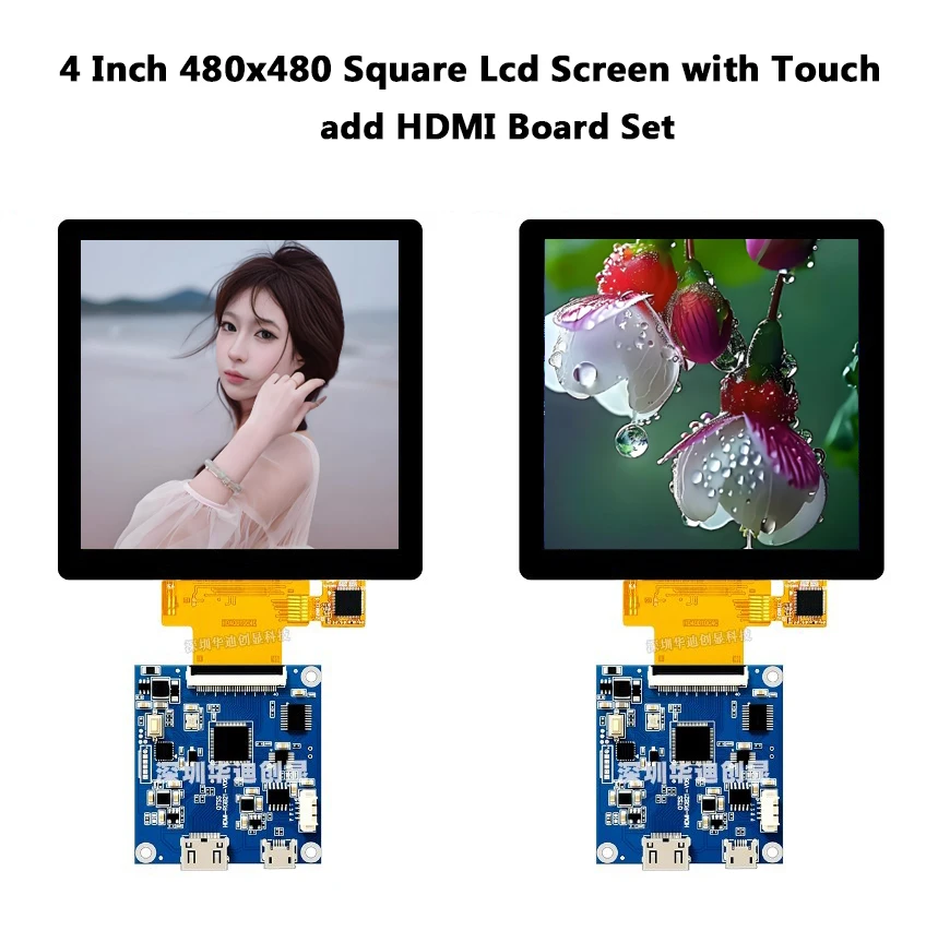 4 Inch Square Lcd Screen 480x480 720x720 RGB MIPI Inference Touch Tft Lcd Display With HDMI Driver Board