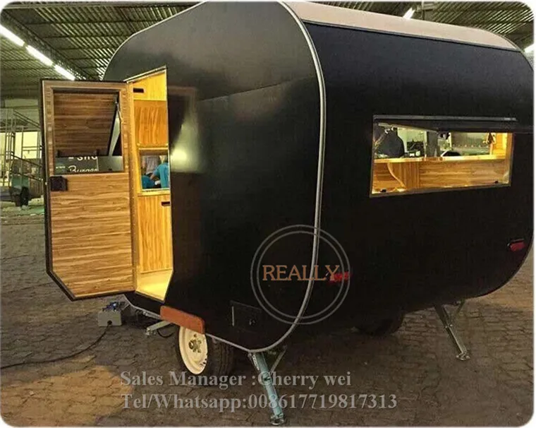 Novo tipo retrô trailer de comida móvel lanches de sorvete caminhões café carrinho de cachorro-quente para venda