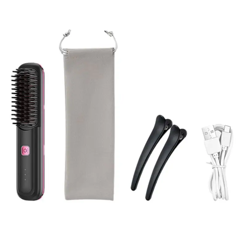 

AED2-беспроводная щетка-выпрямитель для волос, портативная щетка для выпрямления волос, отрицательная горячая расческа, выпрямитель для волос для женщин