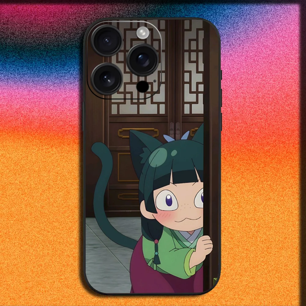 The Apothecary D-Diaries Maomao Phone Case For iPhone 16,15,14,13,12,11,Pro,XS,Max,XR,Plus,SE,Mini Soft Black Cover - Image 5