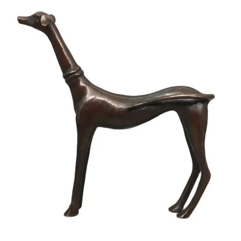 

Collection High Quality Old Bronze Dog Statue,Home Decoration Metal Animals ,Chinese Antique Hound Sculpture,Height 22CM