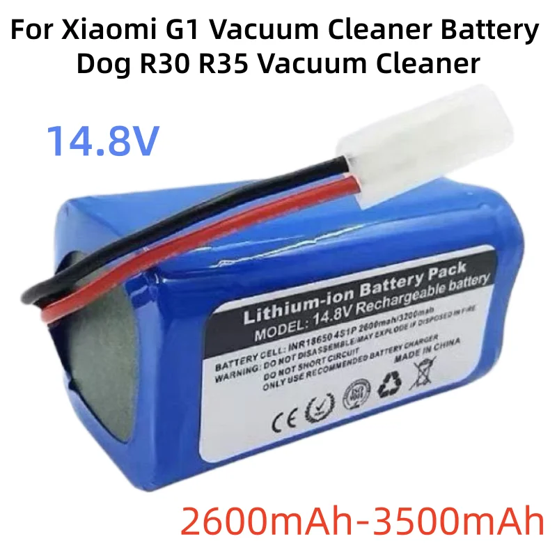For Xiaomi Vacuum Cleaner G1 Battery Puppy R30/R35 Vacuum Cleaner Battery 14.8V 2600mAh 3500mAh Battery Accessories
