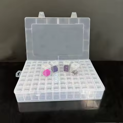 96 Grid Diamond Painting Storage Box, Suitable for Diamond Embroidery Box DIY Craft, Jewelry ,Beads, Nail and Other Small Items