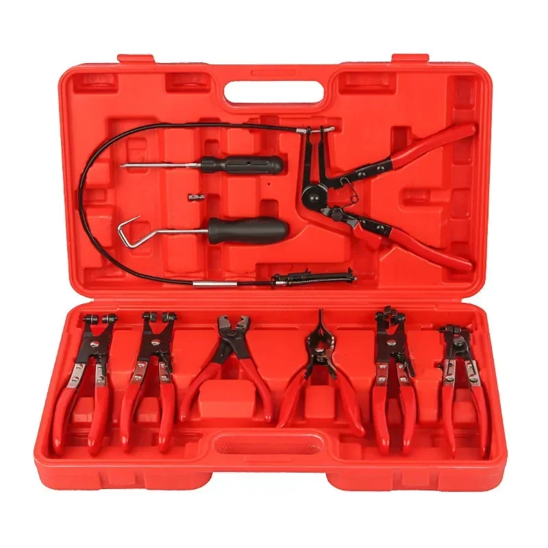 Straight Throat Car Water Pipe Clamp Pliers Pipe Bundle Clamp Clamp Throat Clamp Clamp Oil Pipe Clamp Pliers Repair Tool Set