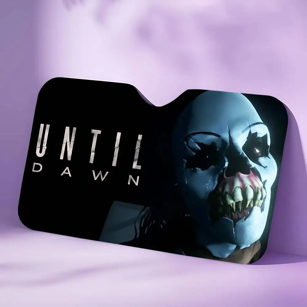 U-Until D-Dawn فيلم الزجاج الأمامي الشمس الظل لسيارة SUV شاحنة نافذة أمامية الشمس الظل ملحق قناع حامي درع غطاء