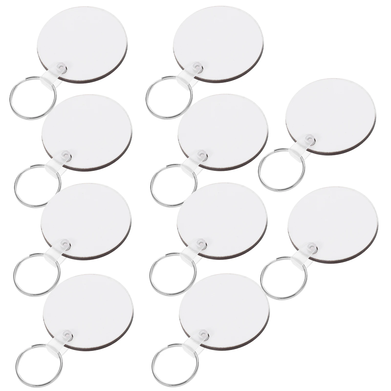 

10pcs Blank Keychain Sublimation Blanks Diy Decorative Tag Pendant Craft Supplies Bulk Portable Keychain Decor Key Accessories