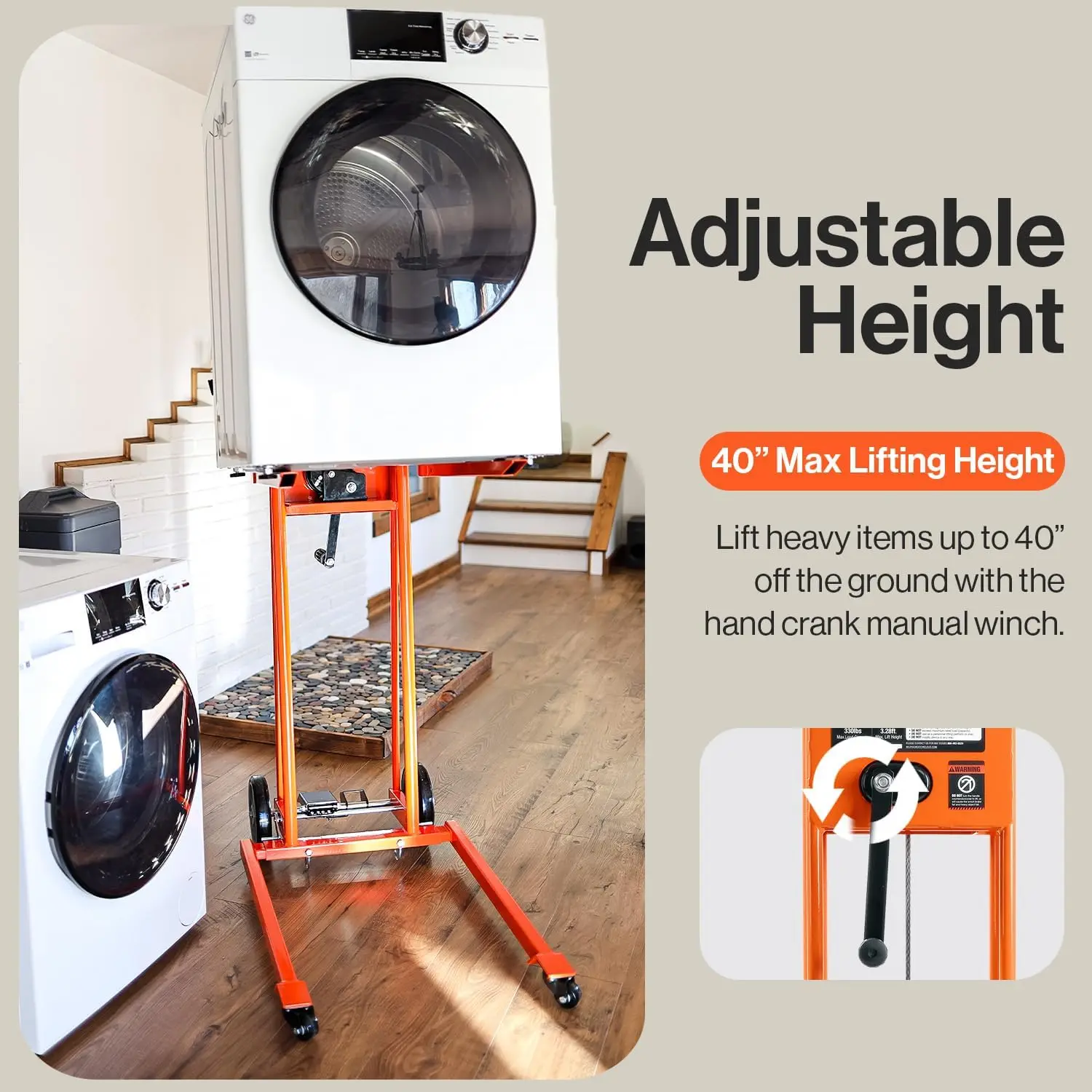 Pallet Truck Dolly, Lift Table, Fork Lift, 330 Lbs 40