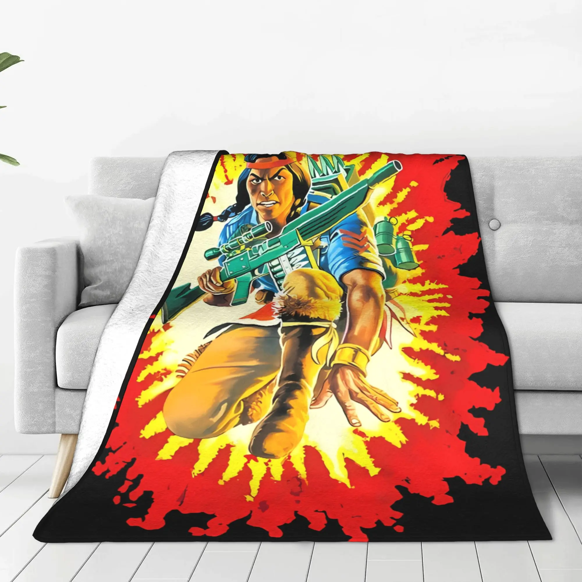 1PC Spirit Toy Card Back GI Joe Home Room Decorations Winter Blankets For Adults Bedding Home Interior Sofa Knee