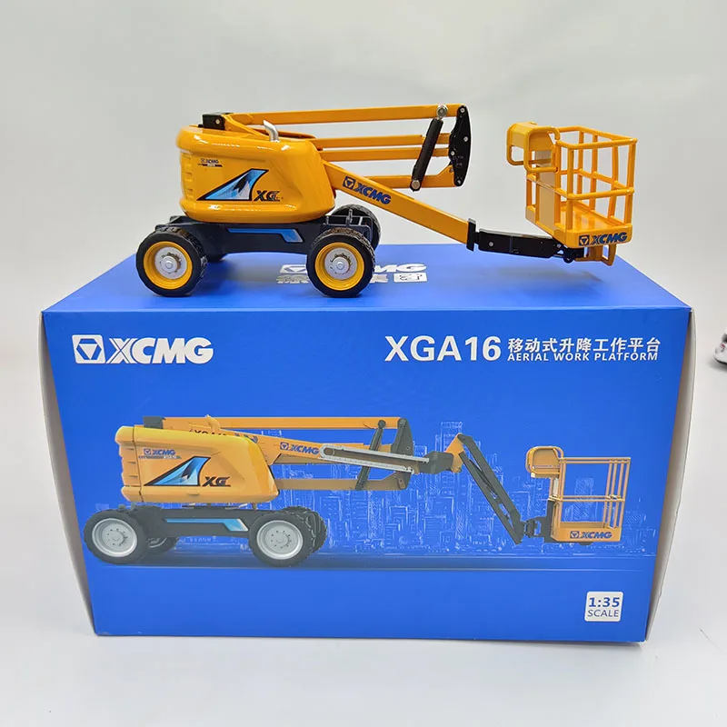 Diecast 1:35 XGA16 GTBZ14J Crank Arm Aerial Work Platform Alloy Vehicle Model XCMG Ornaments Collection Display