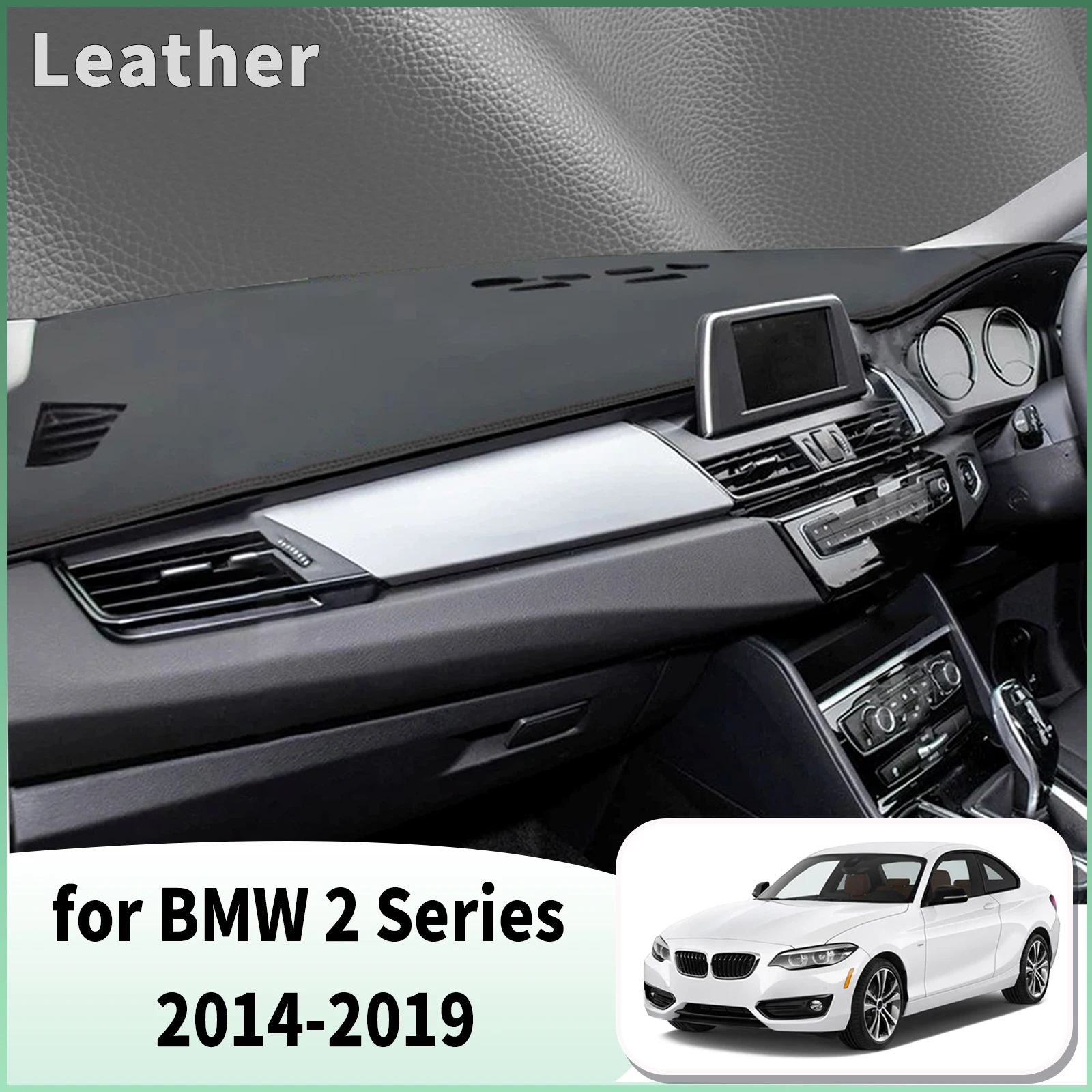 for BMW 2 Series 2014-2019 F22 F23 F45 F46 Coupe Gran Dash Mat Dashboard Cover Dashmat Anti-Reflection Heat Insulate Sun Protect