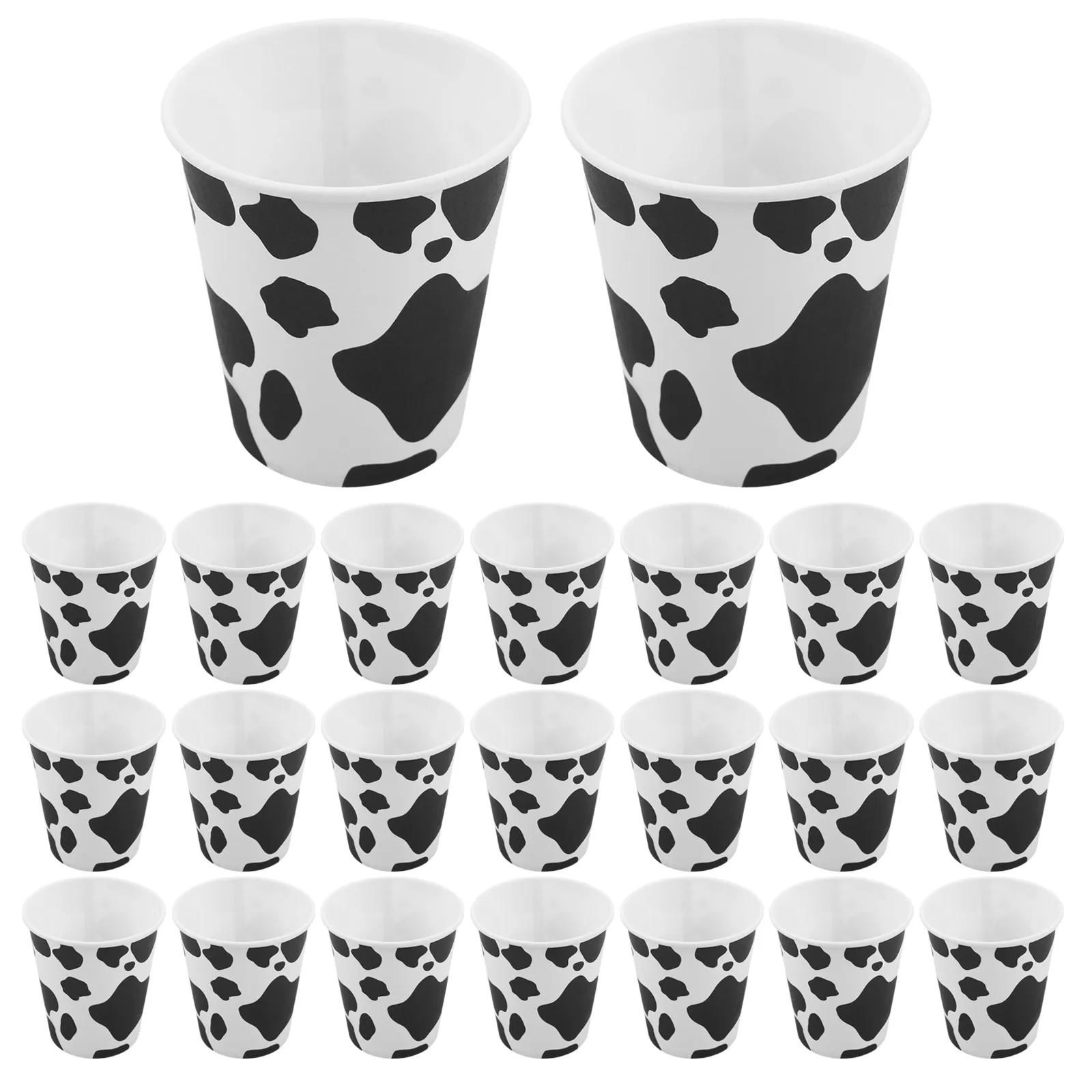 

60Pcs Cow Print Paper Cups Disposable Farm Animal Party Supplies for Birthday Shower Western Theme Decorations