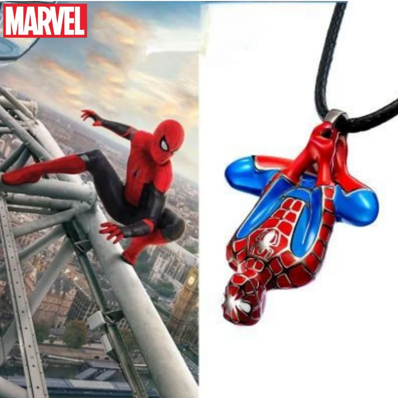 Marvel Spiderman personalizzato creativo hip-hop clavicola catena pendente cartone animato nicchia animazione film regalo di festa collana di coppia