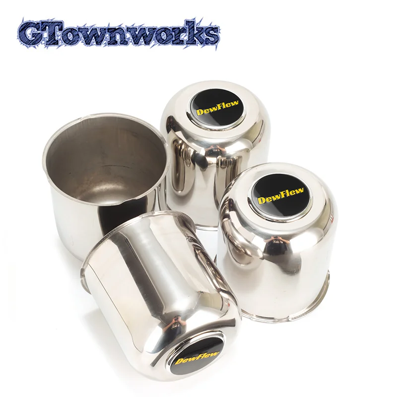 

GTownworks 2/4pcs 108mm Stainless Push Through Center Caps For 4.25" trailer/truck rims center bore 4.29" Tall Push Thru Steel