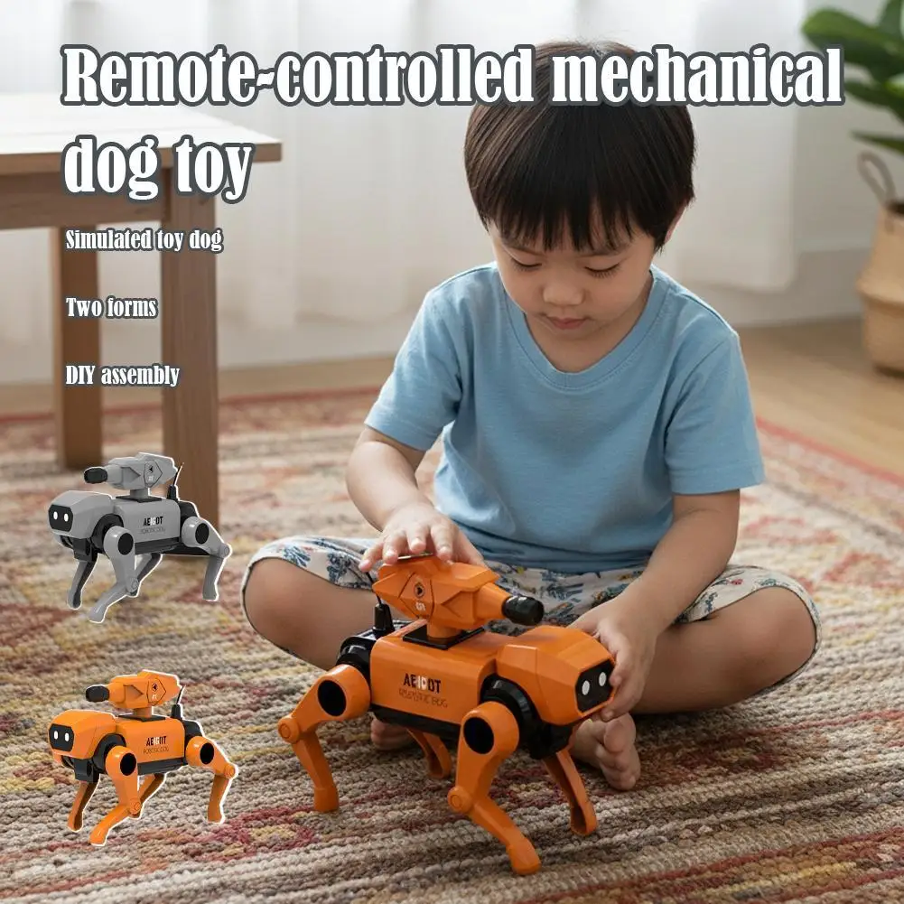 Remote Control Robotic Dog DIY Assembly Toy RC Robot Model Electric Toy For Kids Boys Science Educational Gift