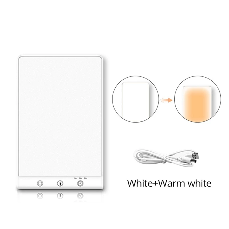 Light Therapy Lamp SAD Light LED Happy Mood Light Touch Dimmable Night Light, UV Free,Timer Function,For Home/Travelling-A79U