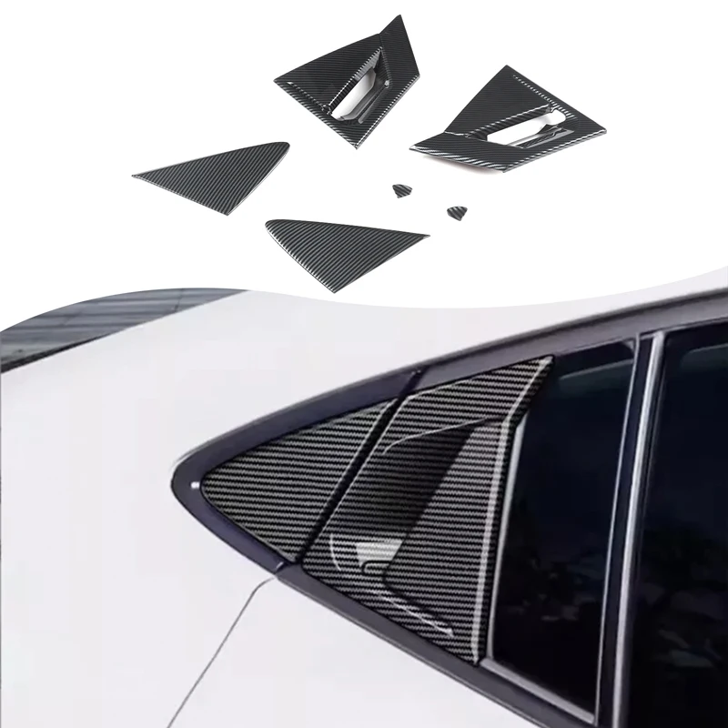 

6Pcs ABS carbon fiber For Toyota Prius 60 Series 2023+ car rear door handle decorative sticker car exterior accessories